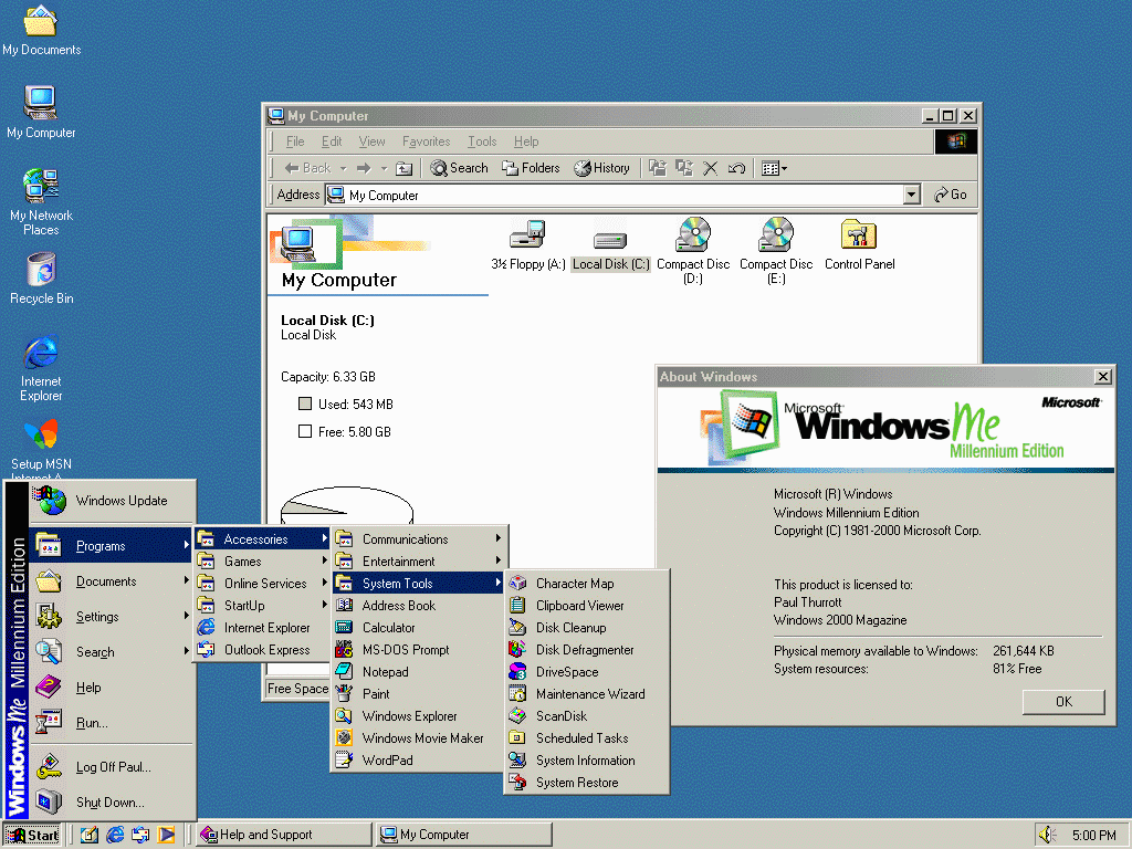 09 - Windows ME ESCRITORIO